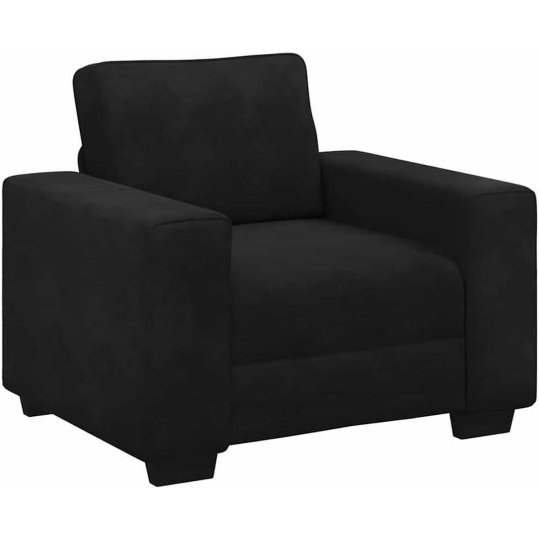 set divani nero velluto relax per letto