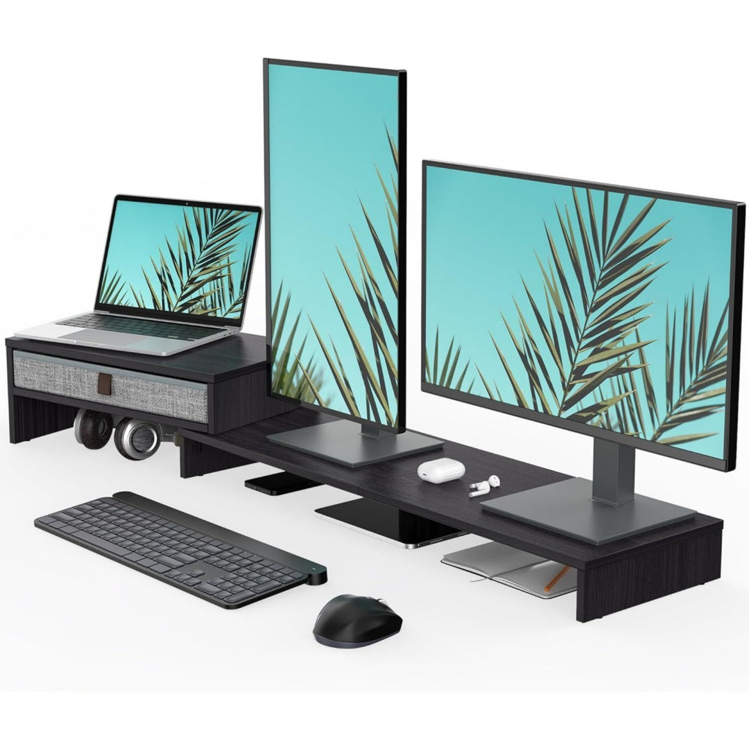 supporti per monitor nero ufficio